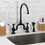 Kingston Brass KS7795PLBS English Country Bridge Kitchen Faucet with Brass Sprayer, Oil Rubbed Bronze