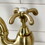 Kingston Brass KS7797TXBS French Country Bridge Kitchen Faucet with Brass Sprayer, Brushed Brass