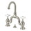 Kingston Brass KS7998PX English Country Bridge Bathroom Faucet with Brass Pop-Up, Brushed Nickel
