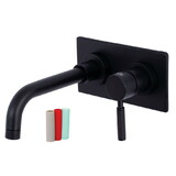 Kingston Brass Kaiser Single-Handle Wall Mount Bathroom Faucet, Matte Black