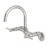 Kingston Brass Concord 8-Inch Adjustable Center Wall Mount Kitchen Faucet, Polished Chrome KS814C