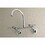 Kingston Brass Concord 8-Inch Adjustable Center Wall Mount Kitchen Faucet, Polished Chrome