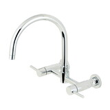 Kingston Brass Concord 8-Inch Centerset Wall Mount Kitchen Faucet, Polished Chrome KS8171DL