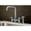 Kingston Brass KS8281DLBS Concord Two-Handle Bridge Kitchen Faucet with Brass Sprayer, Polished Chrome