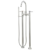 Kingston Brass Concord Freestanding Tub Faucet with Hand Shower, Polished Chrome KS8351DL