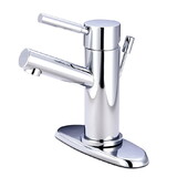 Kingston Brass Concord Single-Handle Bathroom Faucet with Brass Pop-Up and Cover Plate, Polished Chrome