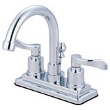 Kingston Brass NuWave 4 in. Centerset Bathroom Faucet with Brass Pop-Up, Polished Chrome