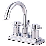 Kingston Brass Concord 4 in. Centerset Bathroom Faucet with Brass Pop-Up, Polished Chrome