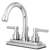 Kingston Brass Elinvar 4 in. Centerset Bathroom Faucet with Brass Pop-Up, Polished Chrome KS8661EL