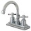 Kingston Brass KS8661ZX Millennium 4 in. Centerset Bathroom Faucet with Brass Pop-Up, Polished Chrome