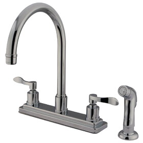 Kingston Brass 8-Inch Centerset Kitchen Faucet, Polished Chrome KS8791DFL