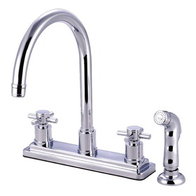 Kingston Brass Concord Centerset Kitchen Faucet, Polished Chrome KS8791DX