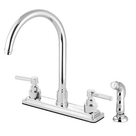 Kingston Brass Elinvar 8-Inch Centerset Kitchen Faucet, Polished Chrome KS8791EL