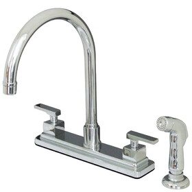 Kingston Brass Executive 8-Inch Centerset Kitchen Faucet, Polished Chrome