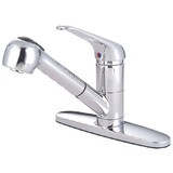 Kingston Brass Pull-Out Kitchen Faucet, Polished Chrome KS881C
