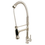 Kingston Brass Concord Single-Handle Pre-Rinse Kitchen Faucet, Brushed Nickel