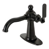 Kingston Brass Knight Single-Handle Bathroom Faucet with Push Pop-Up, Matte Black KSD3540KL