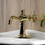 Kingston Brass KSD3542CG Fuller Single-Handle Bathroom Faucet with Push Pop-Up, Polished Brass