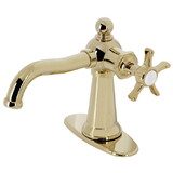 Kingston Brass KSD3542NX Hamilton Single-Handle Bathroom Faucet with Push Pop-Up, Polished Brass