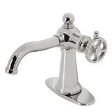 Kingston Brass KSD3546CG Fuller Single-Handle Bathroom Faucet with Push Pop-Up, Polished Nickel