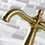 Kingston Brass KSD3547CG Fuller Single-Handle Bathroom Faucet with Push Pop-Up, Brushed Brass