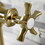 Kingston Brass KSD3547NX Hamilton Single-Handle Bathroom Faucet with Push Pop-Up, Brushed Brass