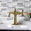 Kingston Brass KSD3547NX Hamilton Single-Handle Bathroom Faucet with Push Pop-Up, Brushed Brass