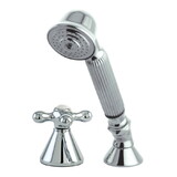 Kingston Brass Deck Mount Hand Shower with Diverter for Roman Tub Faucet, Polished Chrome KSK2361AXTR