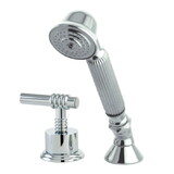 Kingston Brass Deck Mount Hand Shower with Diverter for Roman Tub Faucet, Polished Chrome KSK2361MLTR