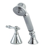 Kingston Brass Deck Mount Hand Shower with Diverter for Roman Tub Faucet, Polished Chrome KSK2361NLTR