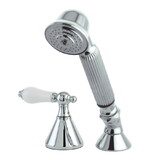 Kingston Brass Deck Mount Hand Shower with Diverter for Roman Tub Faucet, Polished Chrome KSK2361PLTR