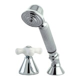 Kingston Brass Deck Mount Hand Shower with Diverter for Roman Tub Faucet, Polished Chrome KSK2361PXTR