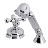 Kingston Brass Deck Mount Hand Shower with Diverter for Roman Tub Faucet, Polished Chrome KSK3331AXTR