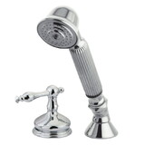 Kingston Brass Deck Mount Hand Shower with Diverter for Roman Tub Faucet, Polished Chrome KSK3331NLTR