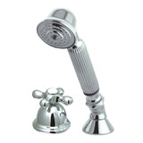 Kingston Brass Deck Mount Hand Shower with Diverter for Roman Tub Faucet, Polished Chrome KSK3351AXTR
