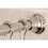 Kingston Brass KSR111 Straight Shower Curtain Rod with Shower Curtain Rings, Polished Chrome