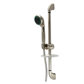 Kingston Brass KSX2528SBB Made To Match Shower Combo with Slide Bar, Brushed Nickel