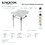 Kingston Brass KVBH3022M81 Addington 30-Inch Console Sink with Brass Legs (8-Inch, 3 Hole), Marble White/Polished Chrome