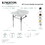 Kingston Brass KVBH3022M8SQ1 Addington 30-Inch Console Sink with Brass Legs (8-Inch, 3 Hole), Marble White/Polished Chrome