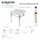 Kingston Brass KVBH3622M8SQ1 Addington 36-Inch Console Sink with Brass Legs (8-Inch, 3 Hole), Marble White/Polished Chrome