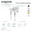 Kingston Brass KVPB1917M34SQ1 Edwardian 19-Inch Carrara Marble Console Sink with Brass Legs (4" Faucet Drillings), Marble White/Polished Chrome