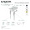Kingston Brass KVPB1917M8SQ1 Edwardian 19-Inch Carrara Marble Console Sink with Brass Legs (8" Faucet Drillings), Marble White/Polished Chrome