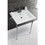 Kingston Brass KVPB25227W4CP Edwardian 25-Inch Console Sink with Brass Legs (4-Inch, 3 Hole), White/Polished Chrome