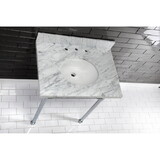 Kingston Brass KVPB3022M38 Templeton Marble Vanity Sink Top, Carrara Marble