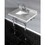 Kingston Brass KVPB30MASQ1 Templeton 30" x 22" Carrara Marble Vanity Top with Clear Acrylic Console Legs, Carrara Marble/Polished Chrome