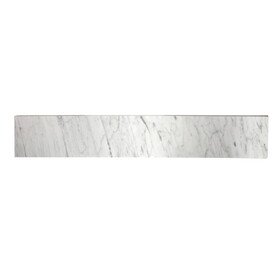 Kingston Brass KVPB30MBS Templeton Marble Vanity Top Backsplash, Carrara White