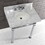 Kingston Brass KVPB30MOQ1 Monarch 30-Inch Carrara Marble Console Sink, Marble White/Polished Chrome