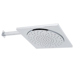 Kingston Brass Claremont 12" Rainfall Square Shower Head with 16" Shower Arm, Polished Chrome