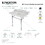 Kingston Brass LMS3622M81 Habsburg 36-Inch Carrara Marble Console Sink with Brass Legs, Marble White/Polished Chrome