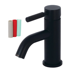 Fauceture Kaiser Single-Handle Bathroom Faucet with Push Pop-Up, Matte Black LS8220DKL
